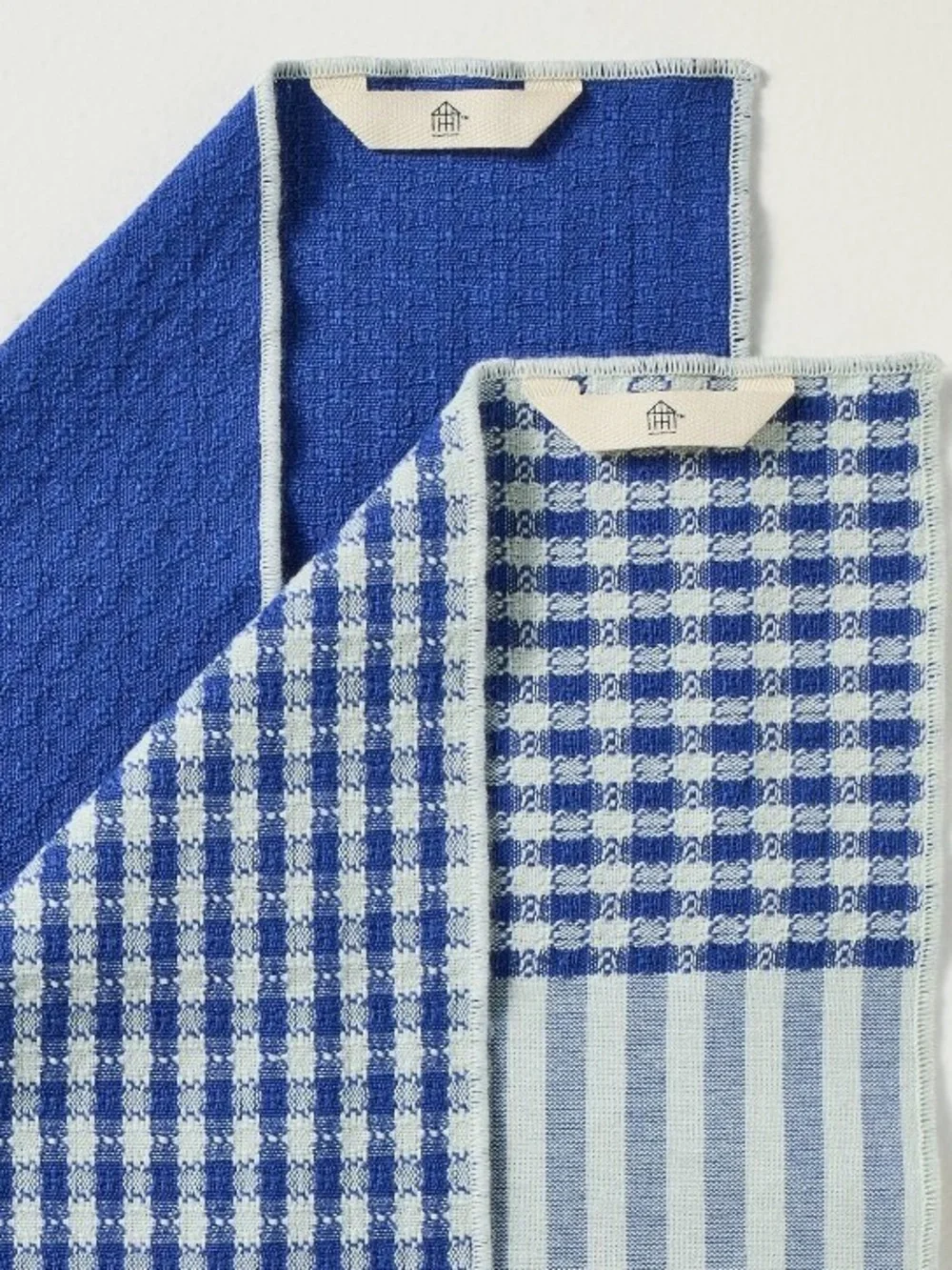 Hearth & Hand Blue and White Striped & Solid Kitchen Towel Set